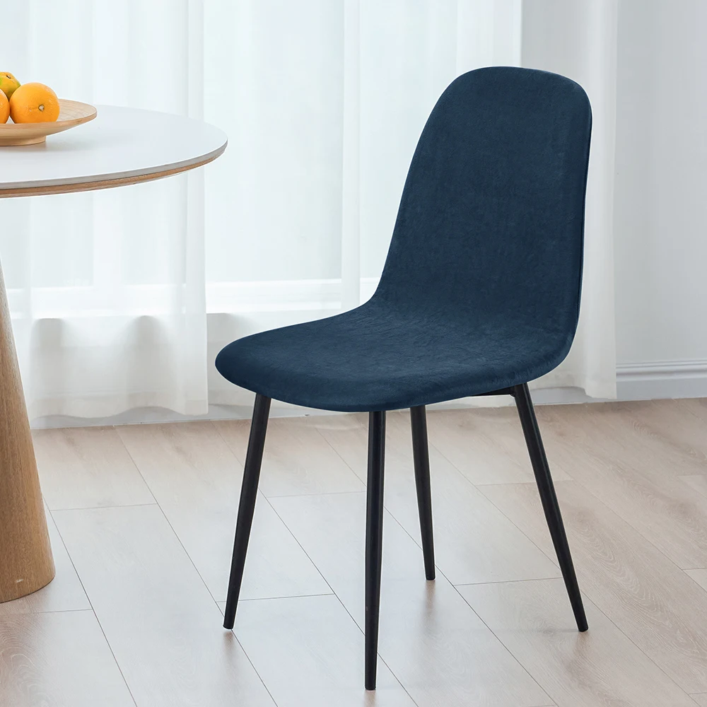 1PC Velvet Bar Chair Cover Soft Swivel Armless Seat Cover Universal Elastic Shell Chair Furniture Cover Kitchen Hotel Office