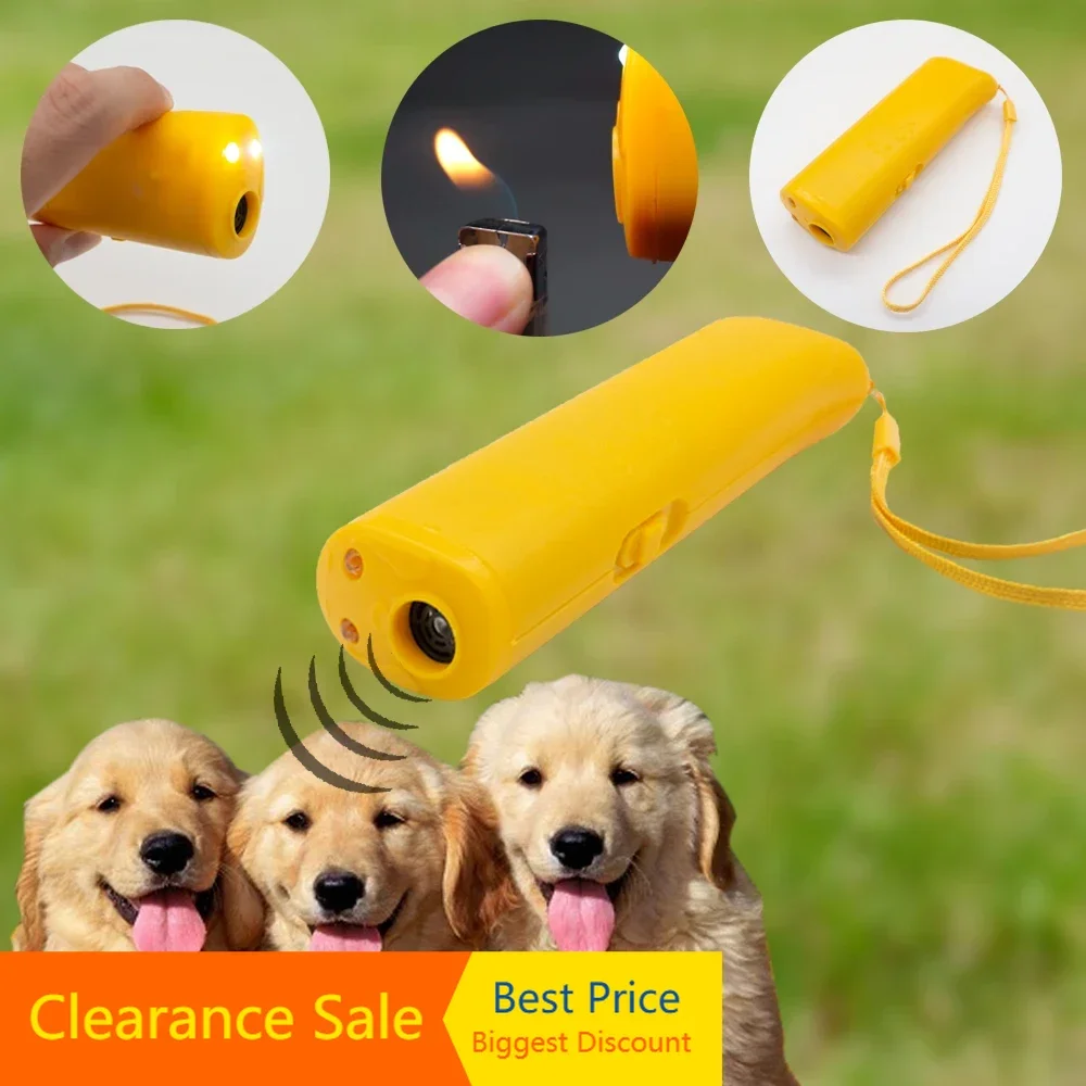 Ultrasonic Dog Repeller Anti Barking Dog Training Device Handheld Stop Bark Deterrent for dogs Without Battery for Dropshipping