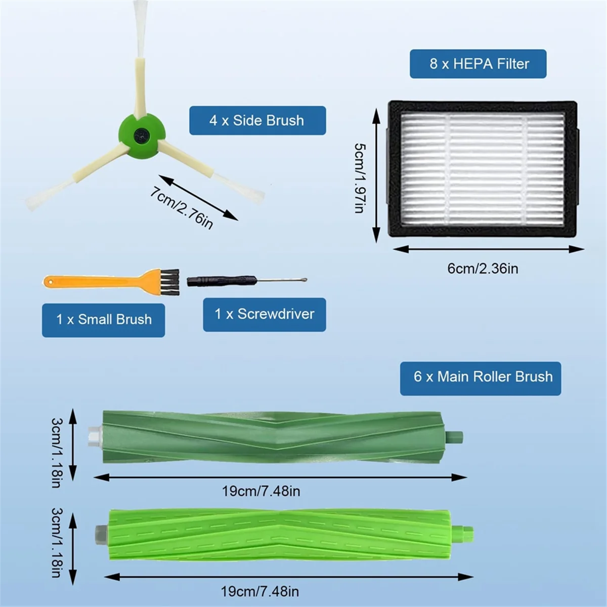 Pièces d'aspirateur ChlorSeries, E5 E6 I1 I2 I3 I4 I5 I6 I7 I8 J5 J7 J8 et All Plus I E & J