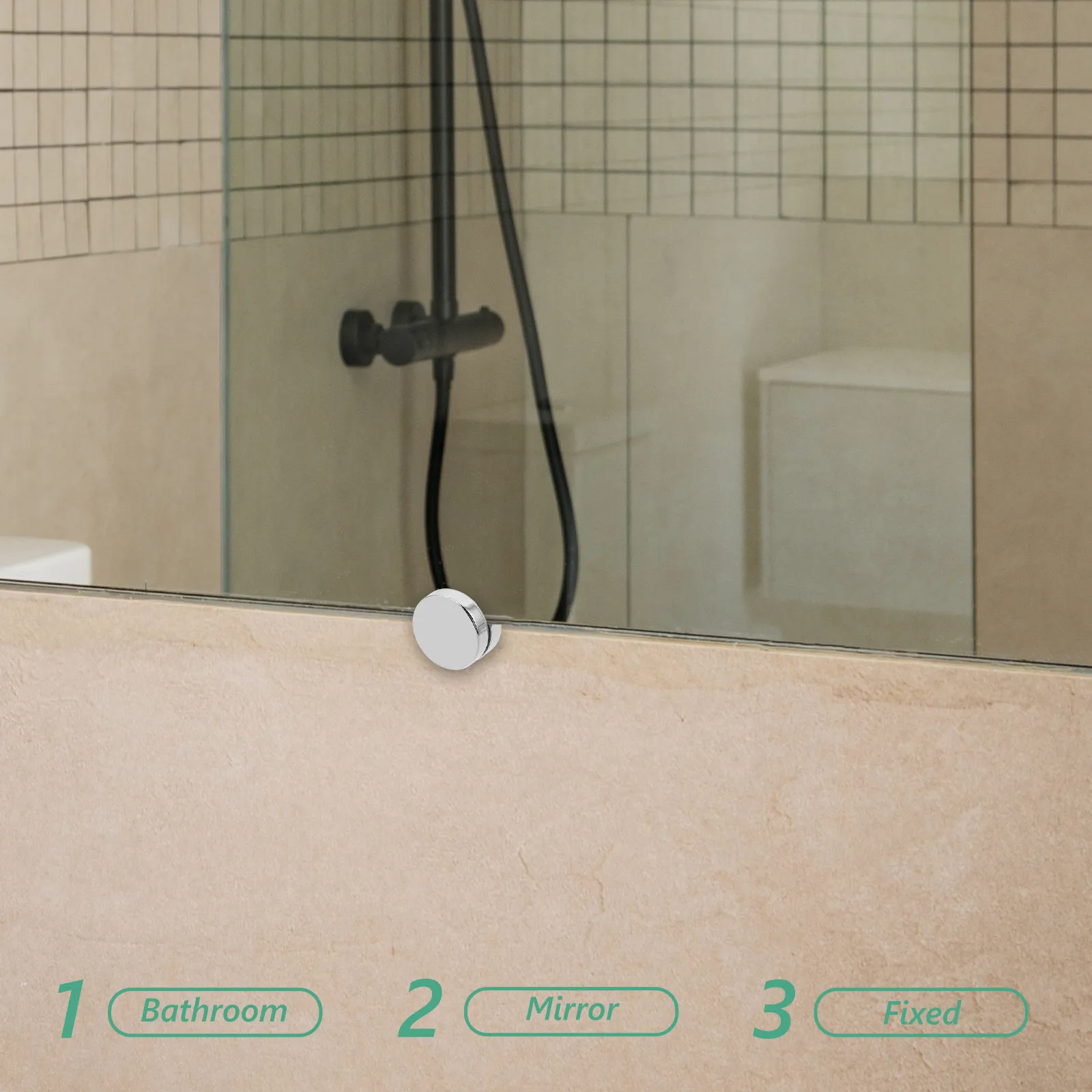 4Pcs Glass Mirror Clips Zinc Alloy Wall Mount Mirror Support Brackets Secure Fixing Hardware for Shower Room Bathroom Office