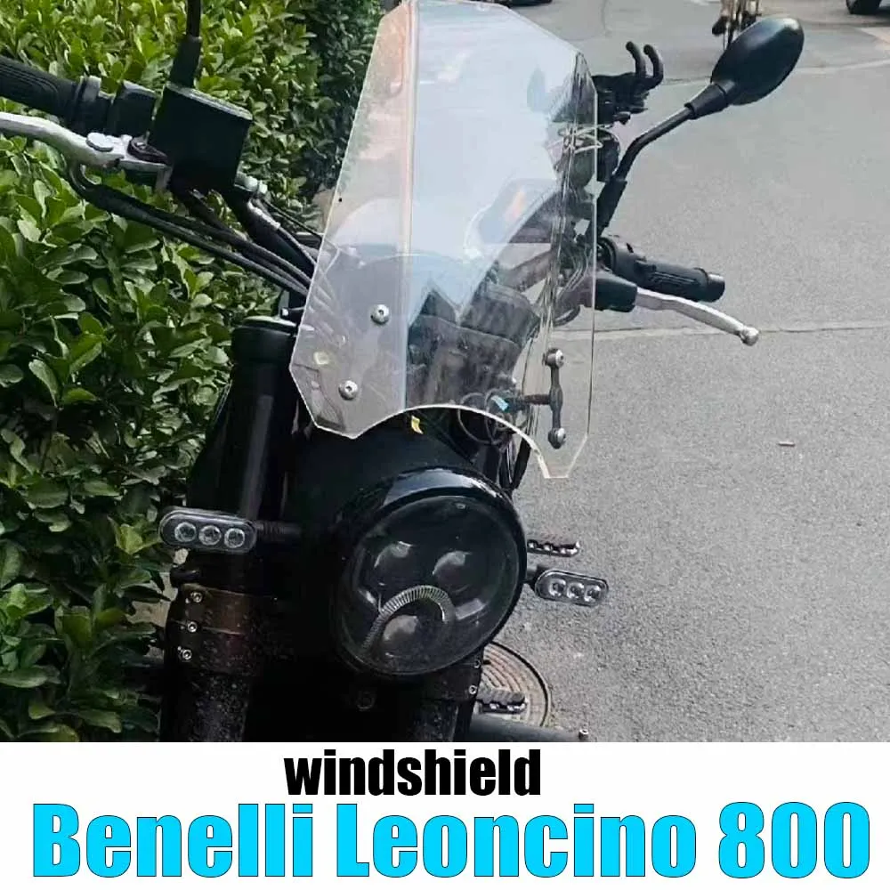 For Benelli Leoncino 800 Retrofitting and heightening straight windshield front windshield motorcycle accessories