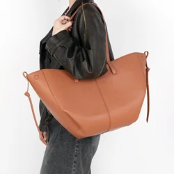 Ladies Large Capacity Underarm Bag Solid Casual Grocery Bag Women PU Leather Chic Shoulder Bag with Purse Commuting Tote Handbag