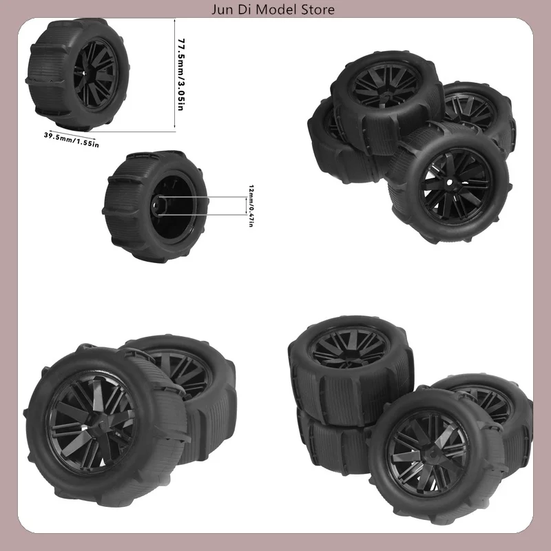 Wltoys MJX RC 1/14 1/16 1/18 Scale Remote Control Car Amphibious Sand Digging Tires Off Road Vehicle For Adult Hobby