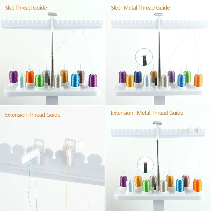 20 Spools Double Thread Stand, Plastic Sewing Thread Holder for Embroidery & Flat Sewing Machine, Universal Spool Rack