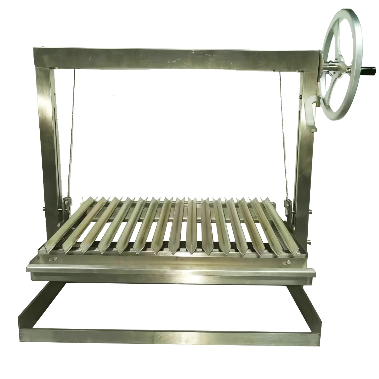 Catraca de carvão de madeira de 30 "e sistema de elevação de lingueta de aço inoxidável Asado Parrilla/Santa Maria/Garrelhador argentino GK740E