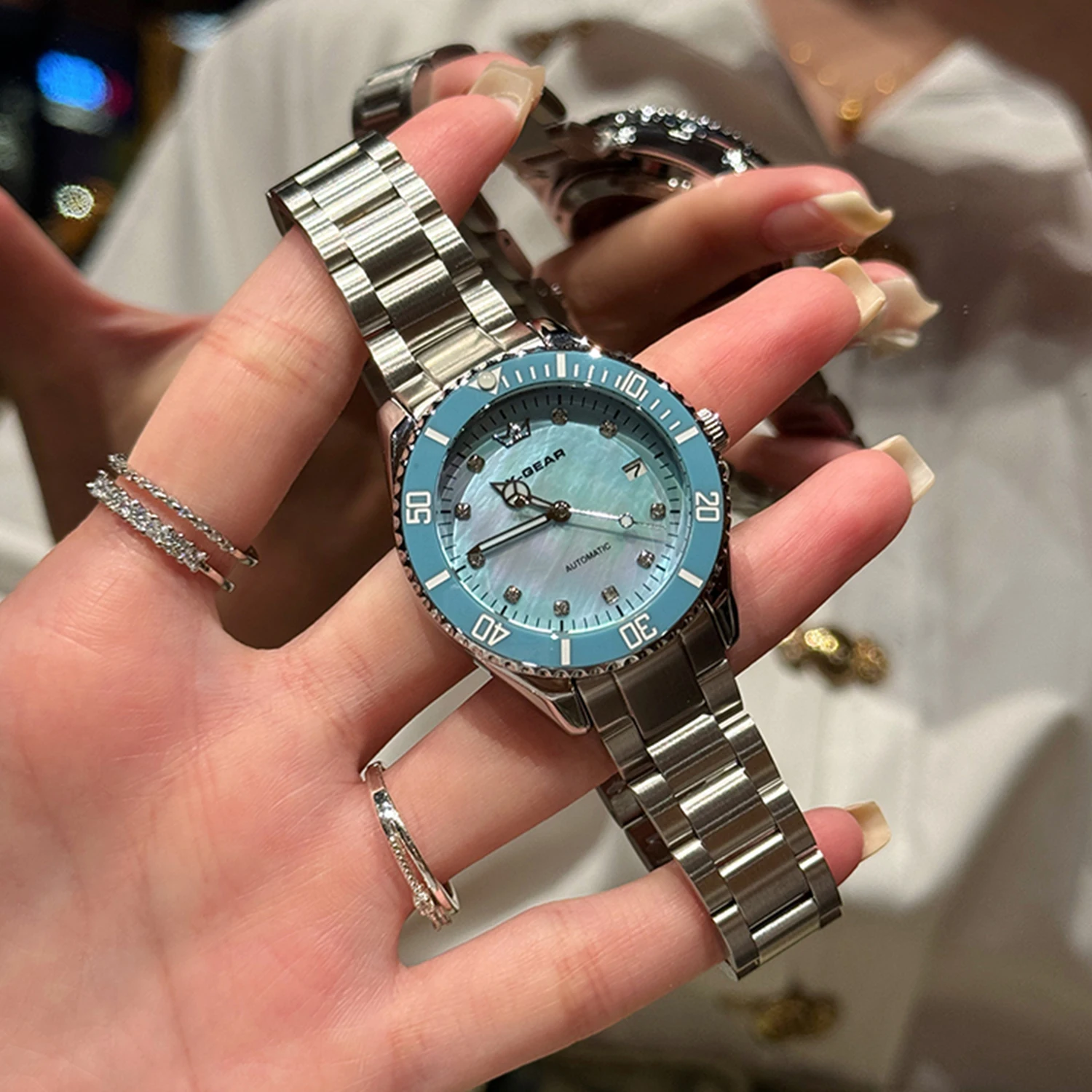 ساعة X-GEAR النسائية ذات الطلب الكبير الميكانيكية، ساعة رياضية ترفيهية للأعمال