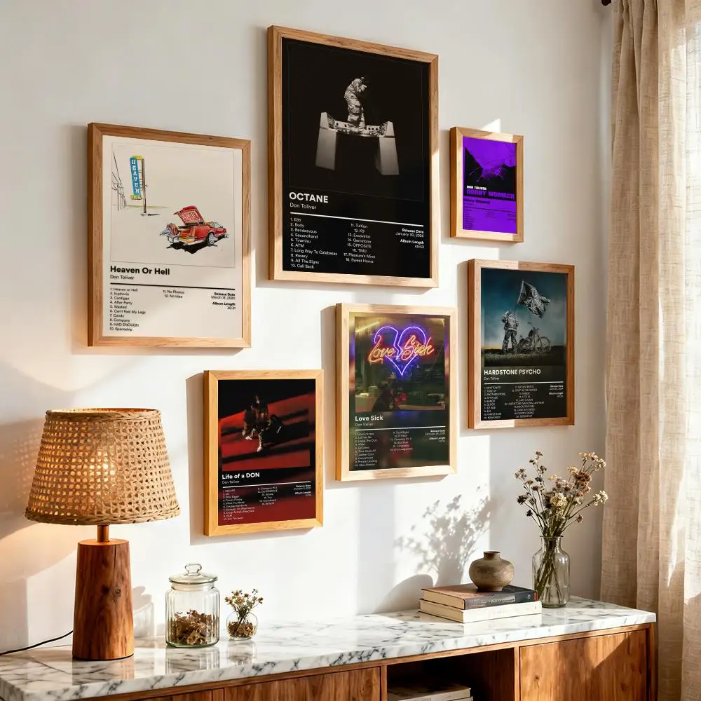 Rapper D-Don Toliver Music Album Painting Calligraphy Aesthetic Canvas Wall Poster Modern Room Bedroom Cafe Wall Artwork
