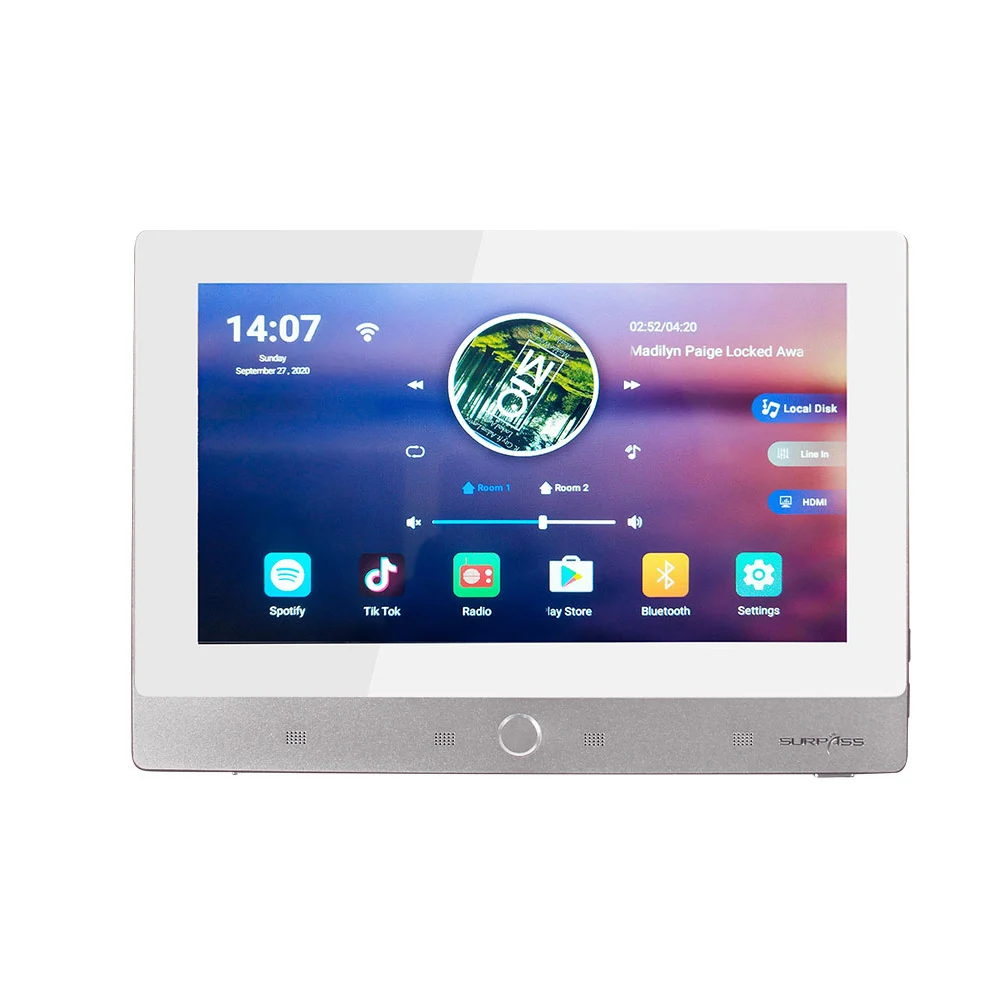 Good Sound  7-inch Smart Hi-Fi Wall Amplifier Dual Room Partition Volume Control for Multi-room Background