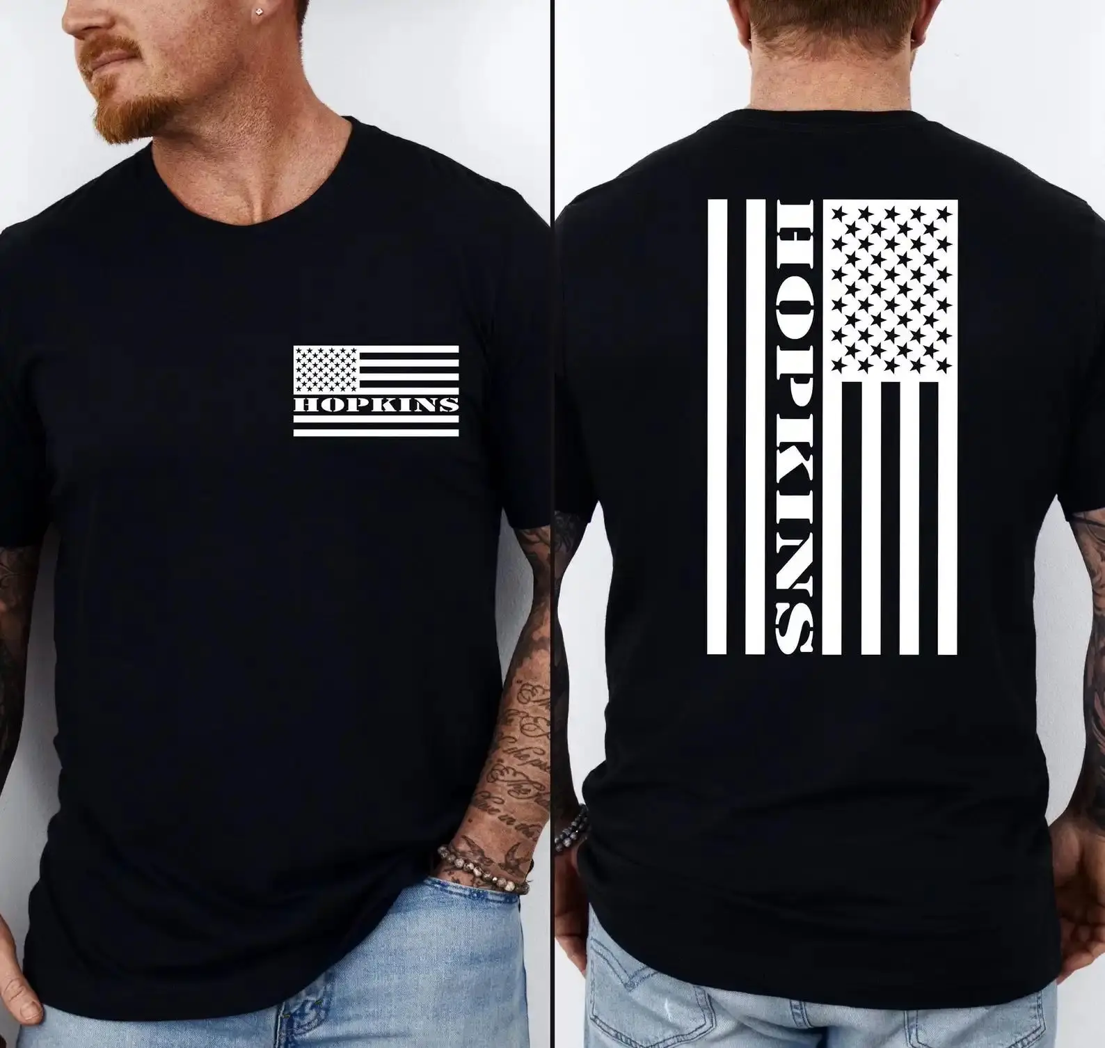 

Personalized Last Name American Flag Shirt Custom All Countries National Flag Tee Patriotic Family Festival USA T-Shirt Gift