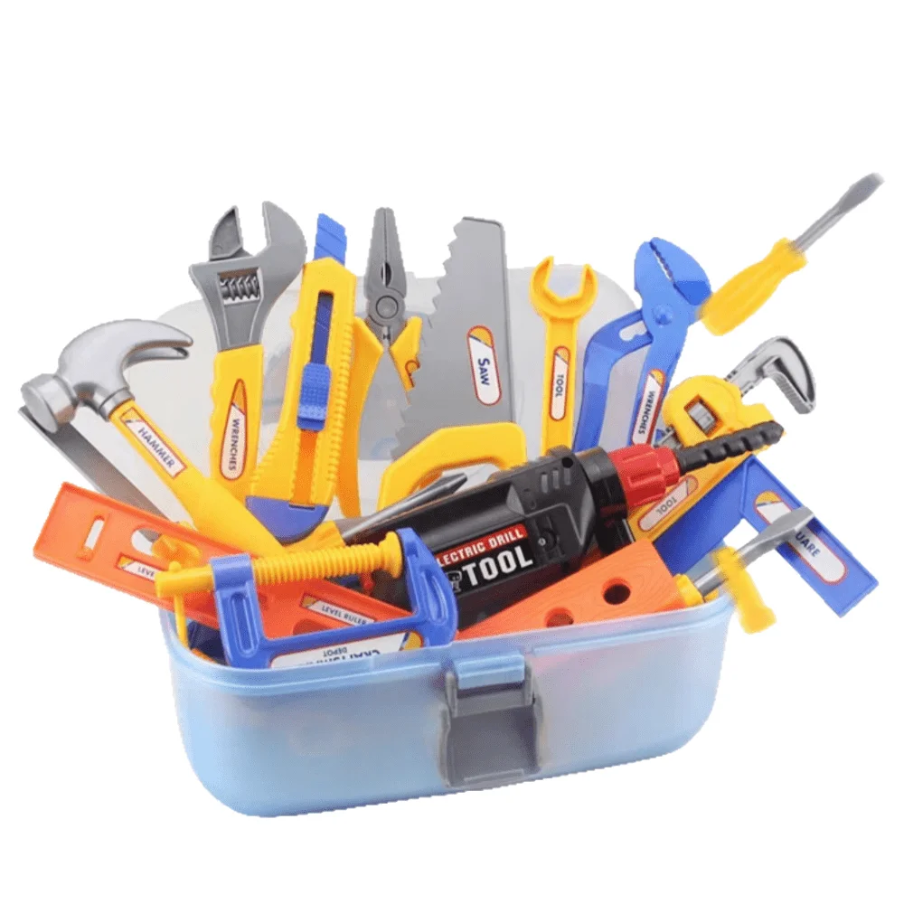 Simulação infantil grande parafuso ferramenta de reparo e armazenamento brinquedos/meninos playhouse conjunto mão-olho coordenação brinquedos, presentes de natal