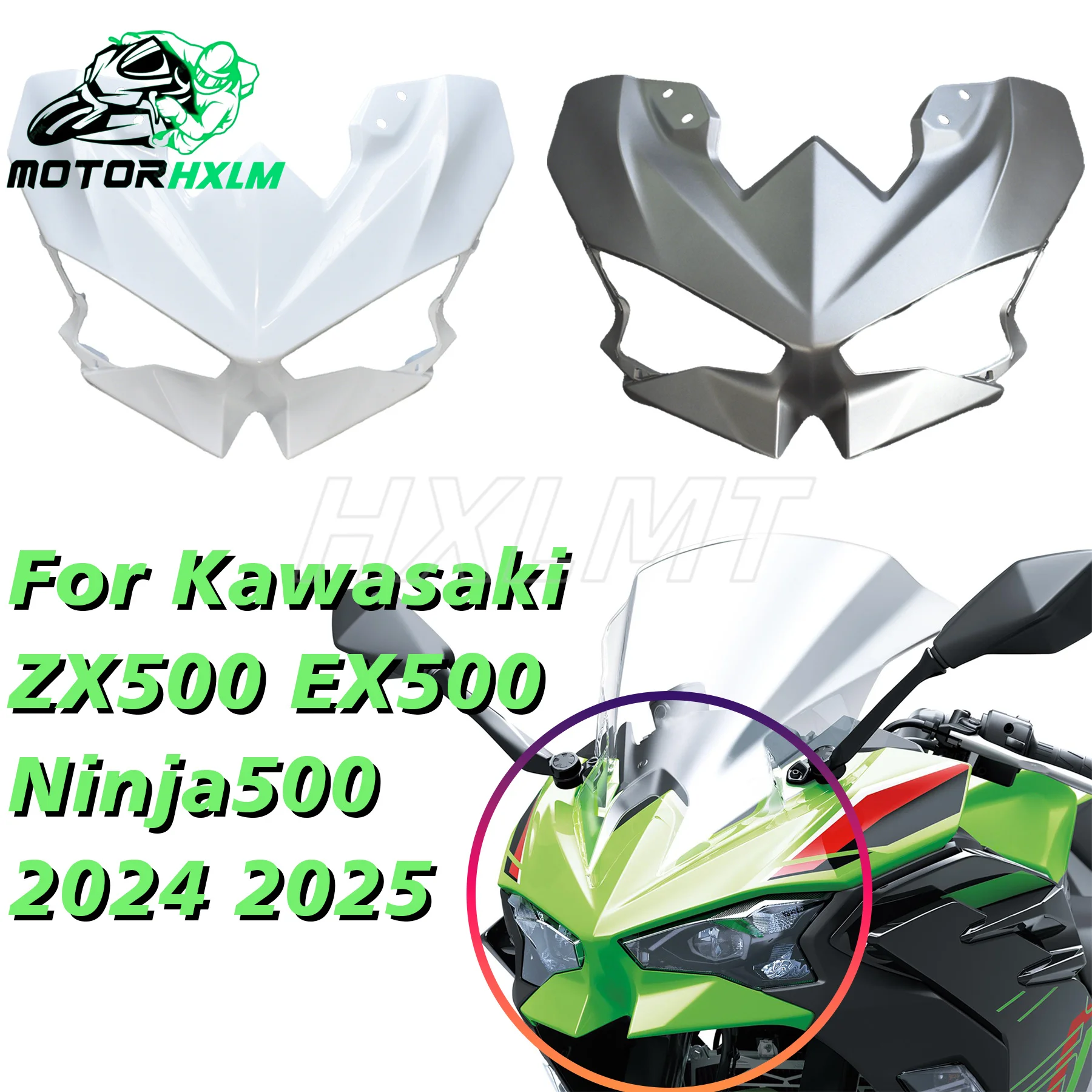 

Motorcycle headlamp cover For Kawasaki EX500 ZX500 Ninja500 2025-2024-25-24 Front headlight cover Front nose headlight cover