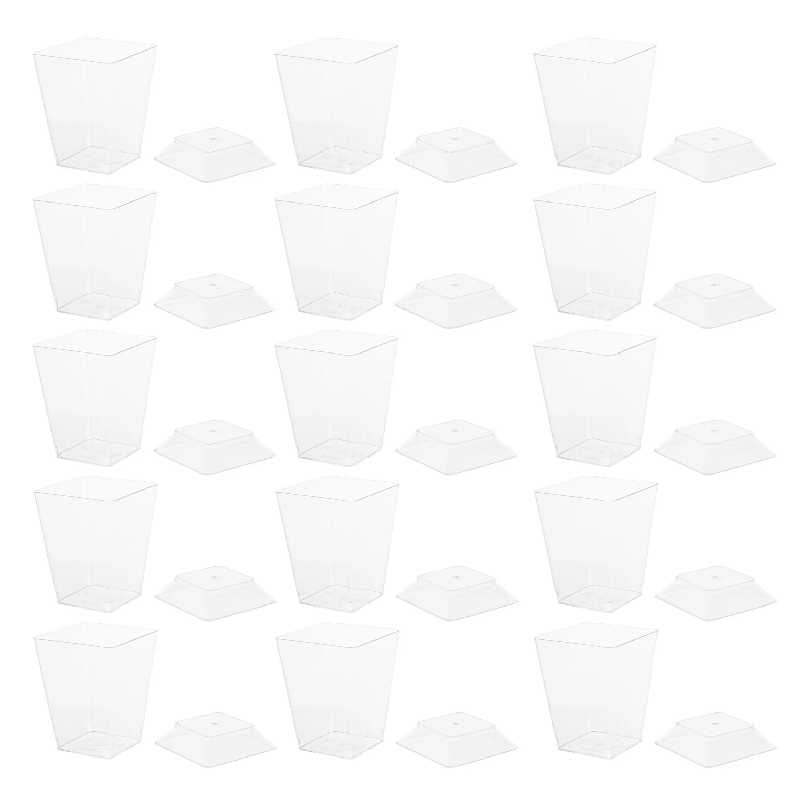 

100Pcs Individual Dessert Cups Clear 150Ml with Lids for Mousse Tiramisu Cheesecake Take Away Portion Control Party Catering