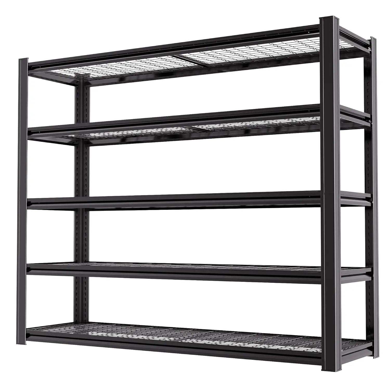 

Heavy Duty Garage Shelving 62"W X 24"D X 72"H 3500LBS Capacity Adjustable Metal Storage Shelves for Customized Organization