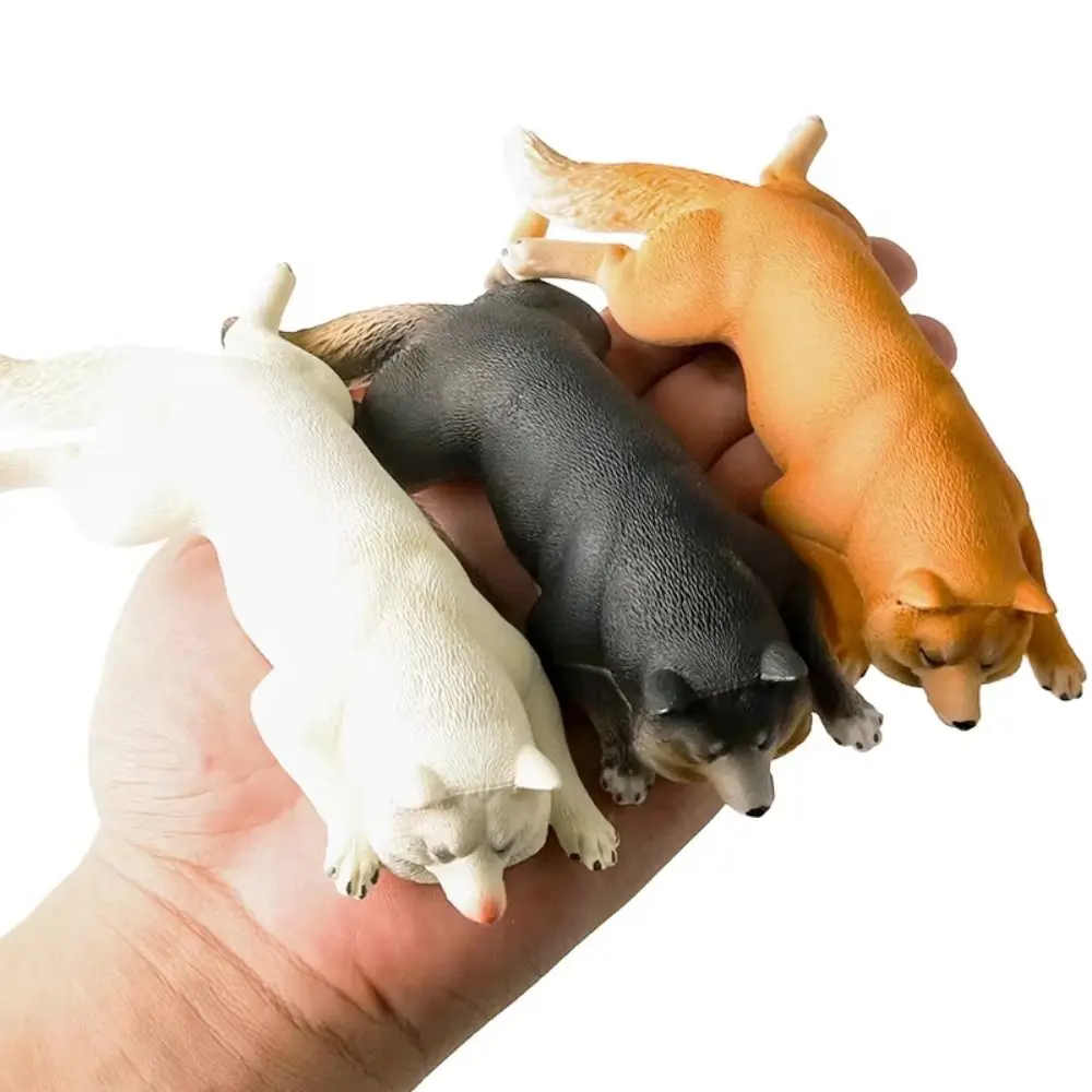 실감나는 시바 이누 피규어 시뮬레이션 미니어처 개 동물 모델 장식품 교육용 일본 시바 이누 피규어 컬렉션
