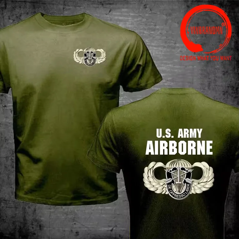 US Army Airborne Troopers Shirt Men Fashion Classic Casual Clothing Stylish Tops Tee Shirt Leisure Tshirt Men's Cool T-shirt