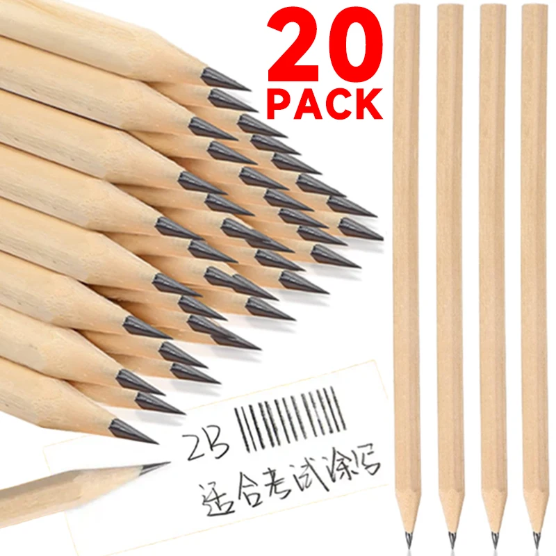 20/15/10/3/1Pcs Wooden Lead Pencils High Quality Carpenters Hexagonal Grip Pencil for Writing Sketching School Office Supplies