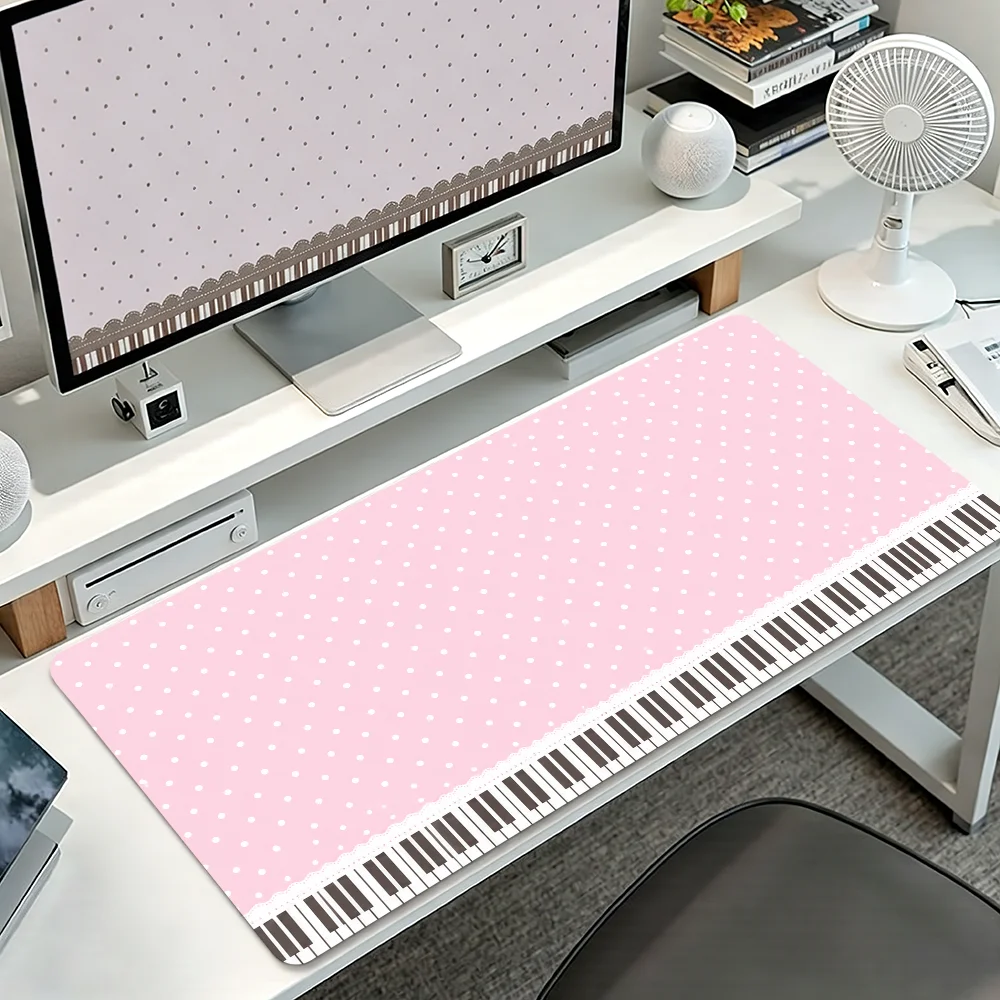 Piano Key Full Screen Polka Dot Mouse Pad Non-slip Thickened MousePad Student Gaming Cushion Large Writing Lockedge Office