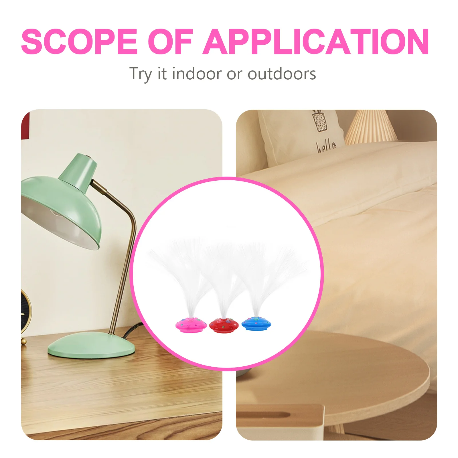 3 قطعة Led الألياف البصرية ضوء الليل الألياف البصرية ليلة نجوم مصباح لغرفة النوم الطرف الديكور هدية رقم #6