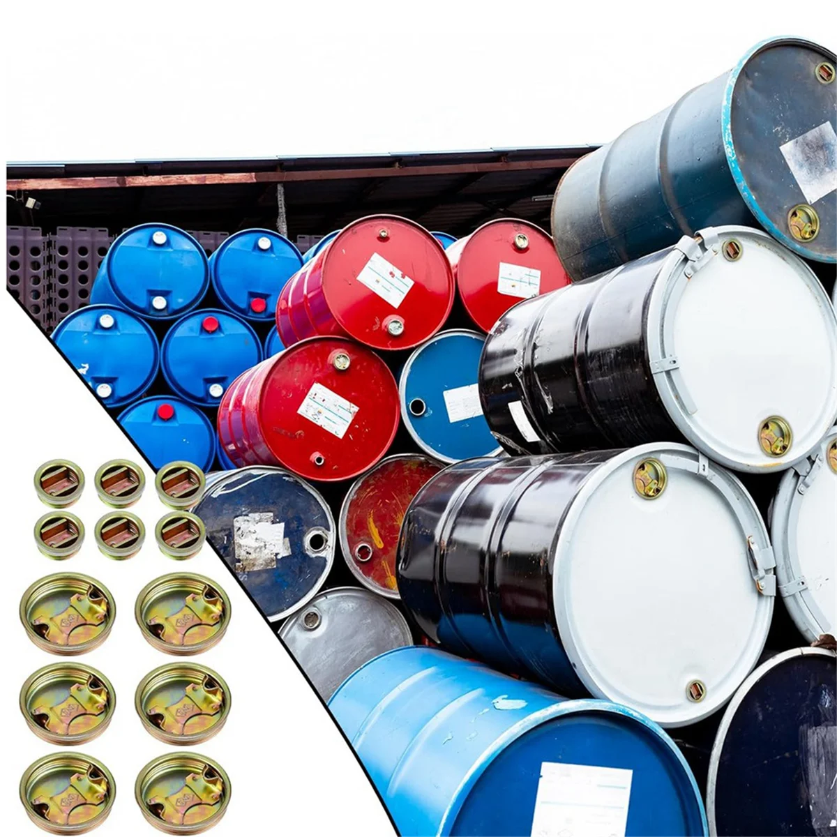 جديد 20 قطعة طبلة معدنية كدر التوصيل مع طوقا 2 بوصة و 3/4 بوصة غطاء بونغ الصلب مع الألومنيوم كدر وجع برميل كدر قبعات