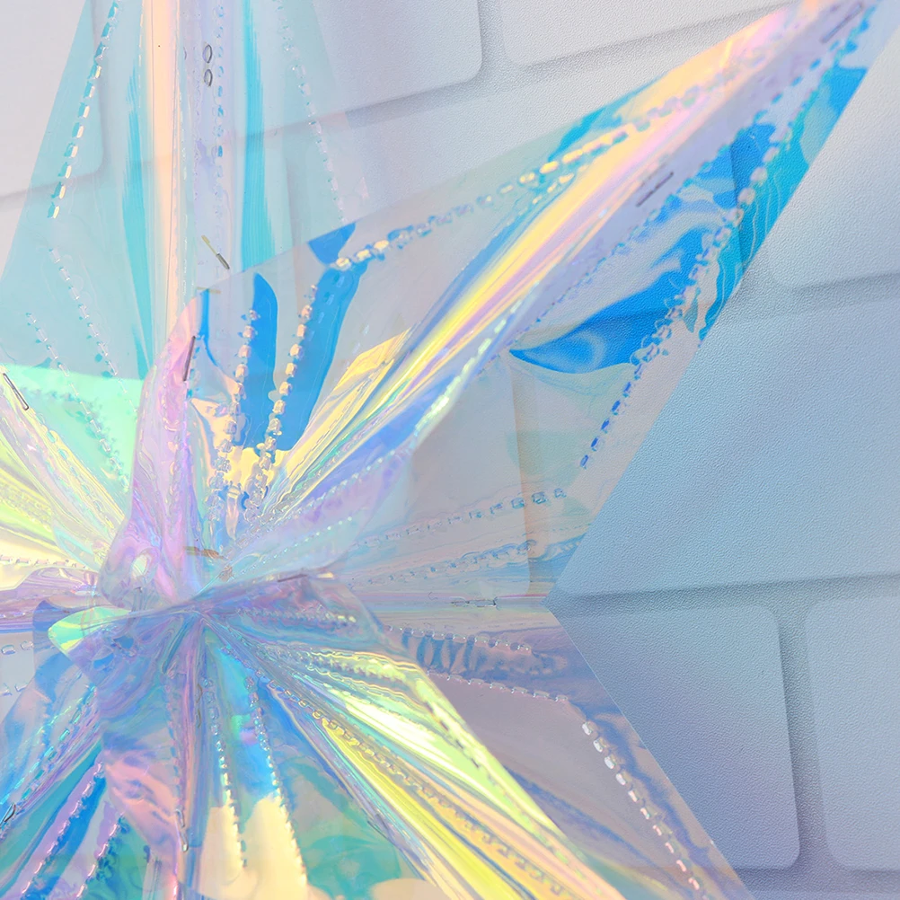 

4 Pcs Iridescent Pendant Premium Party Hanging nament Wedding Christmas Birthday Decor Wall Ceiling Home Restaurant