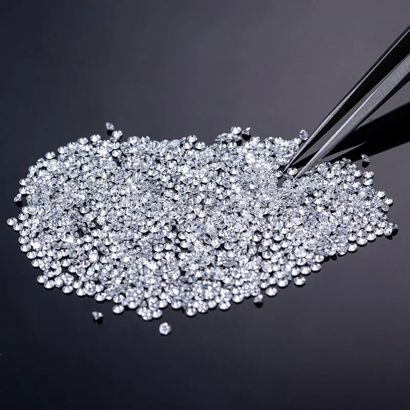 B 100% Genuine D Color 0.8 - 5.0mm Round Cut Wholesale Lab Grown Loose Moissanites Stone Test Positive for Jewelry Accessories
