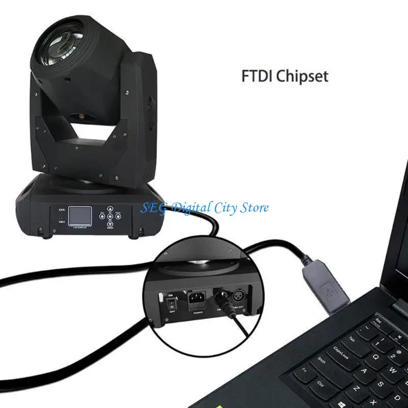 

U75B USB RS485 to DMX512 3Pin Adapter Cord For Stage Lighting Control