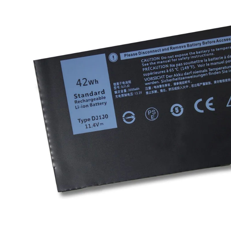High Quality DJ1J0 Replacement Laptop Battery 11.4V 3500mAh for Dell Latitude 13 E7380 E7390 14 E7480 E7490 12 7290 E7280 E7290