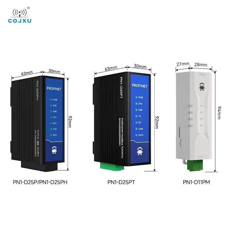 ODM PN1 Series Profinet to Modbus RTU/TCP Gateway RS485 RS422 RJ45 Single/Dual Port DIN Rail Industrial Gateway EU CE