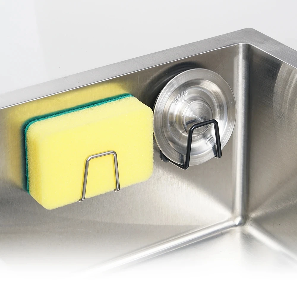 Xiaomi Kitchen Sponges Holder Self Adhesive Sink Sponges Drain Drying Rack Stainless Steel Storage Holder Sink Accessories