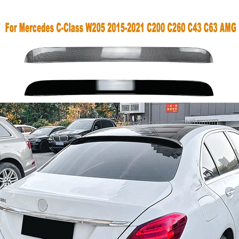 Tail Wing Fixed Wind Spoiler Rear Wing Modified Decoration Accessories For Mercedes C-Class W205 2015-2021 C200 C260 C43 C63 AMG