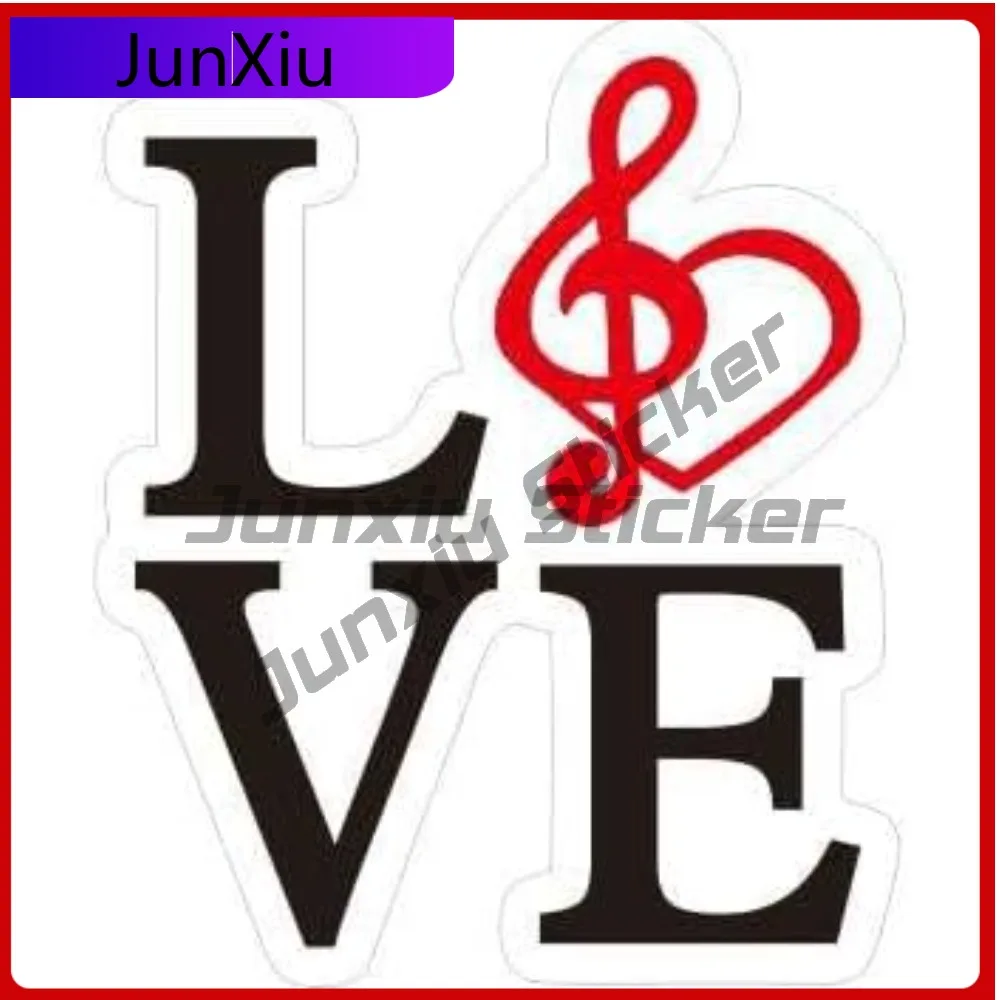 

Love Decals For Car Music Vinyl Sticker With Music Icon Word Love Transparent Sticker For Window Electronic Case Waterbottle Mus