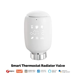 Tuya ZigBee3.0 TRV Intelligente Attuatore Del Radiatore Termostato Programmabile Valvola Regolatore di Temperatura 2MQTT Alexa Google Voive