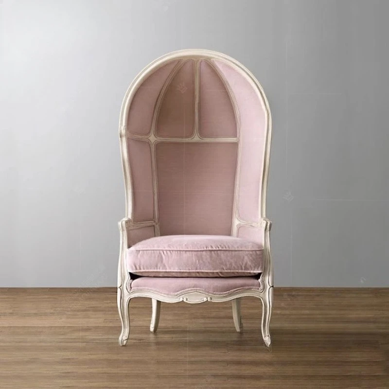 

American minimalist creative leisure space chair European retro old balcony chair eggshell chair princess room
