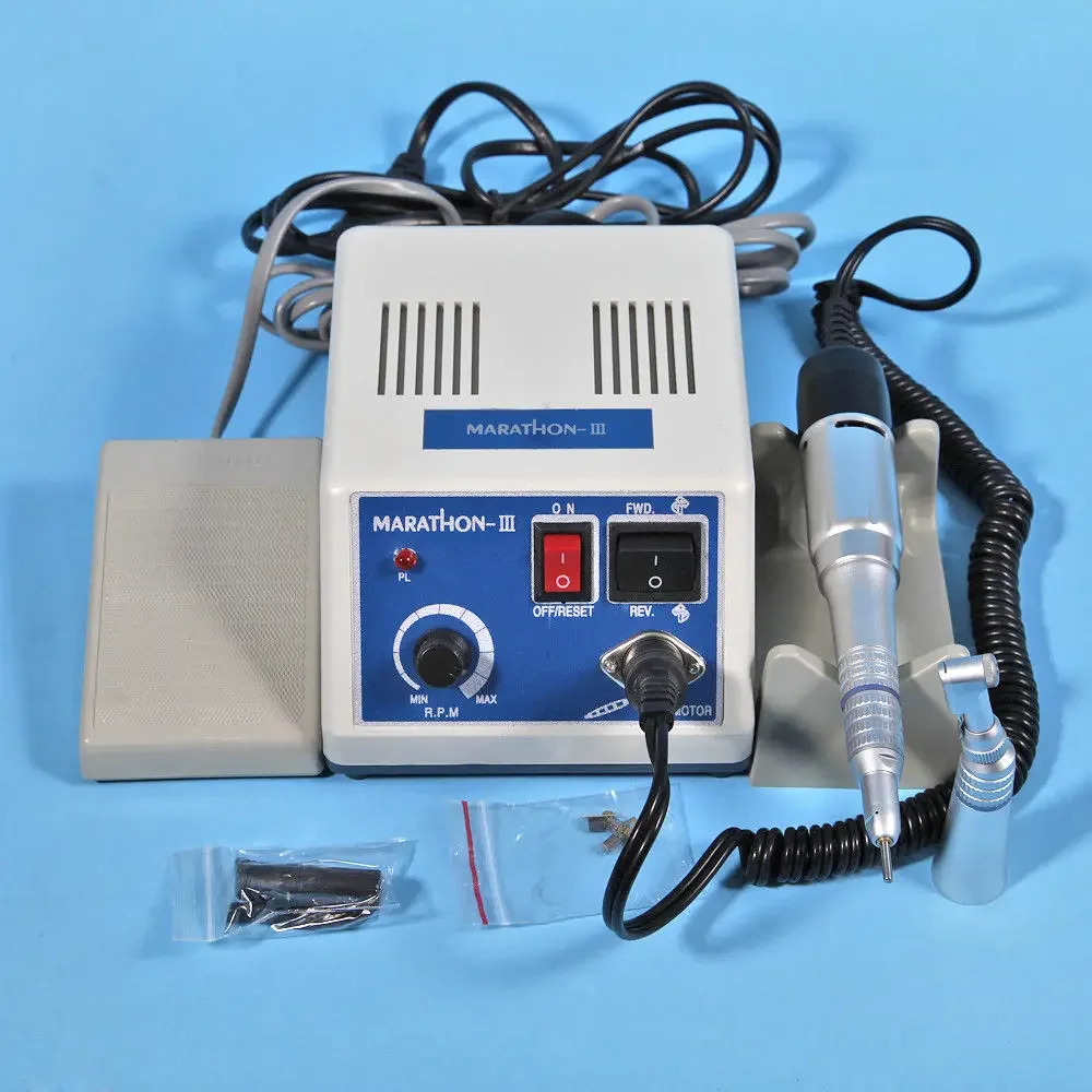 Dental Lab Marathon Machine Electric Micro Motor N3 + Low Speed Contra Angle Straight Handpiece Fit Nsk Polishing Set