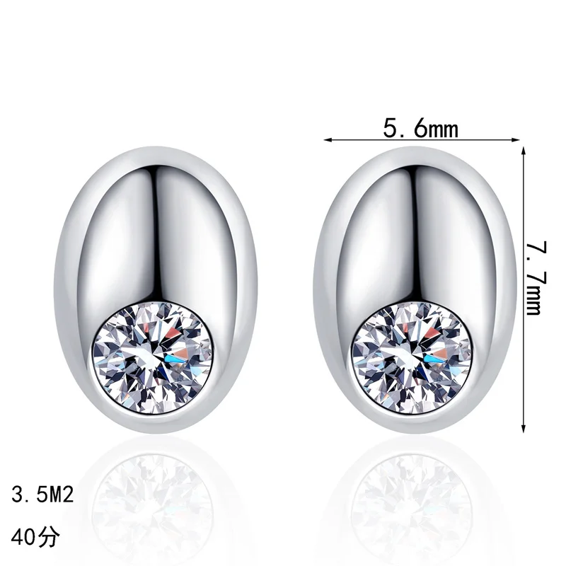

ZFSILVER модные модные классические s925 серебряного цвета D муассанит простые серьги-подвески в виде горошка женские аксессуары ювелирные изделия подарок AZ1456-E