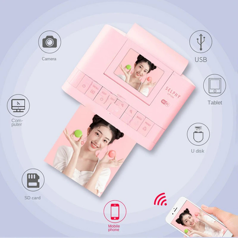 CP1300 Small Portable Mobile Photo Printer Kit Wifi portable wireless suit for KP-108IN RP-108 KP-36 KC-36 KL-36 Photo Paper