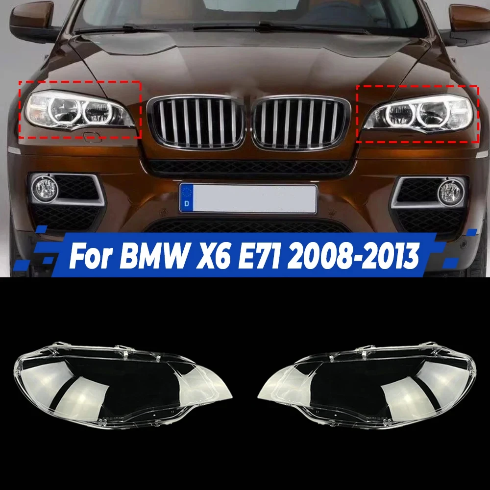 

Car Front Headlight Cover Lens Headlamps Transparent Headlamp Cover For BMW X6 E71 2008 2009 2010 2011 2012 2013 2014