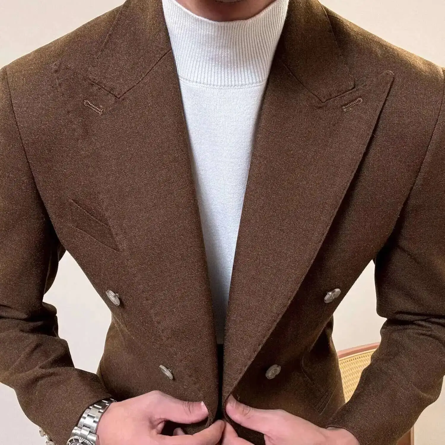 Casual Office Party Prom Costume Homme Men Tuxedo Suit Winter High Quality Business Dress Suit Wedding Suit For Men Versatile