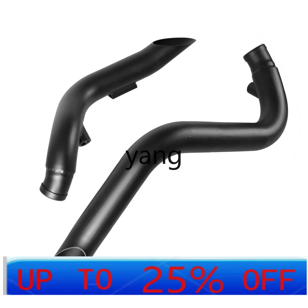 YJQ Motorcycle Black 2 Inch Horseshoe Sound Exhaust for Modified Retro T7