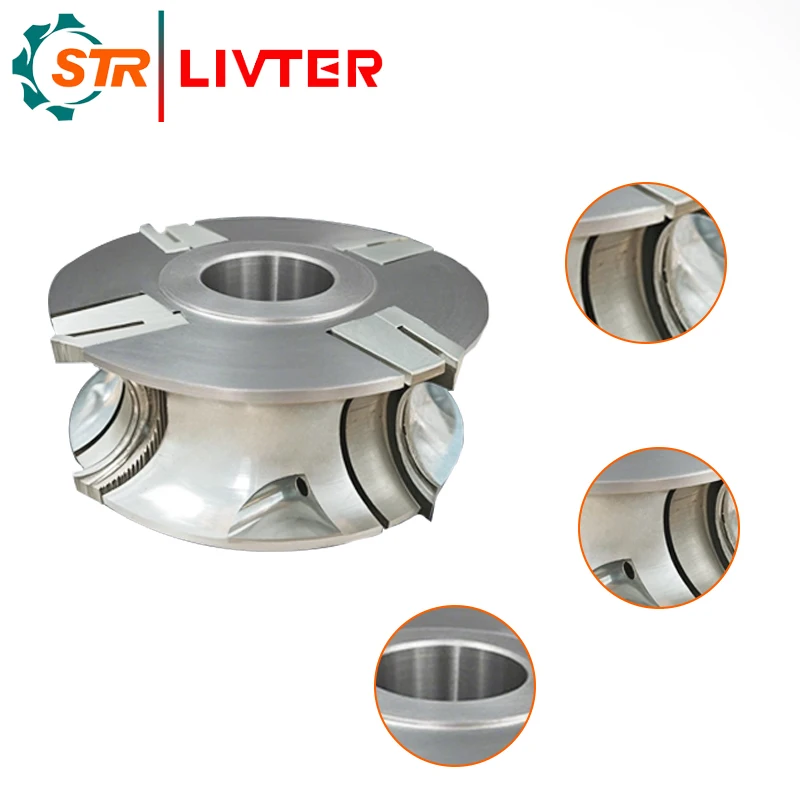 PCD discardable semi-circular cutter quarter-round corner cutter  woodworking trimming cutter  panel CNC milling cutter