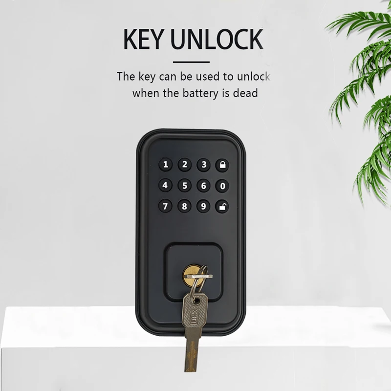 YiHESZ-데드볼트 스마트 잠금 암호 전자 자동 잠금 장치, 디지털 키리스 엔트리, 열쇠 포함