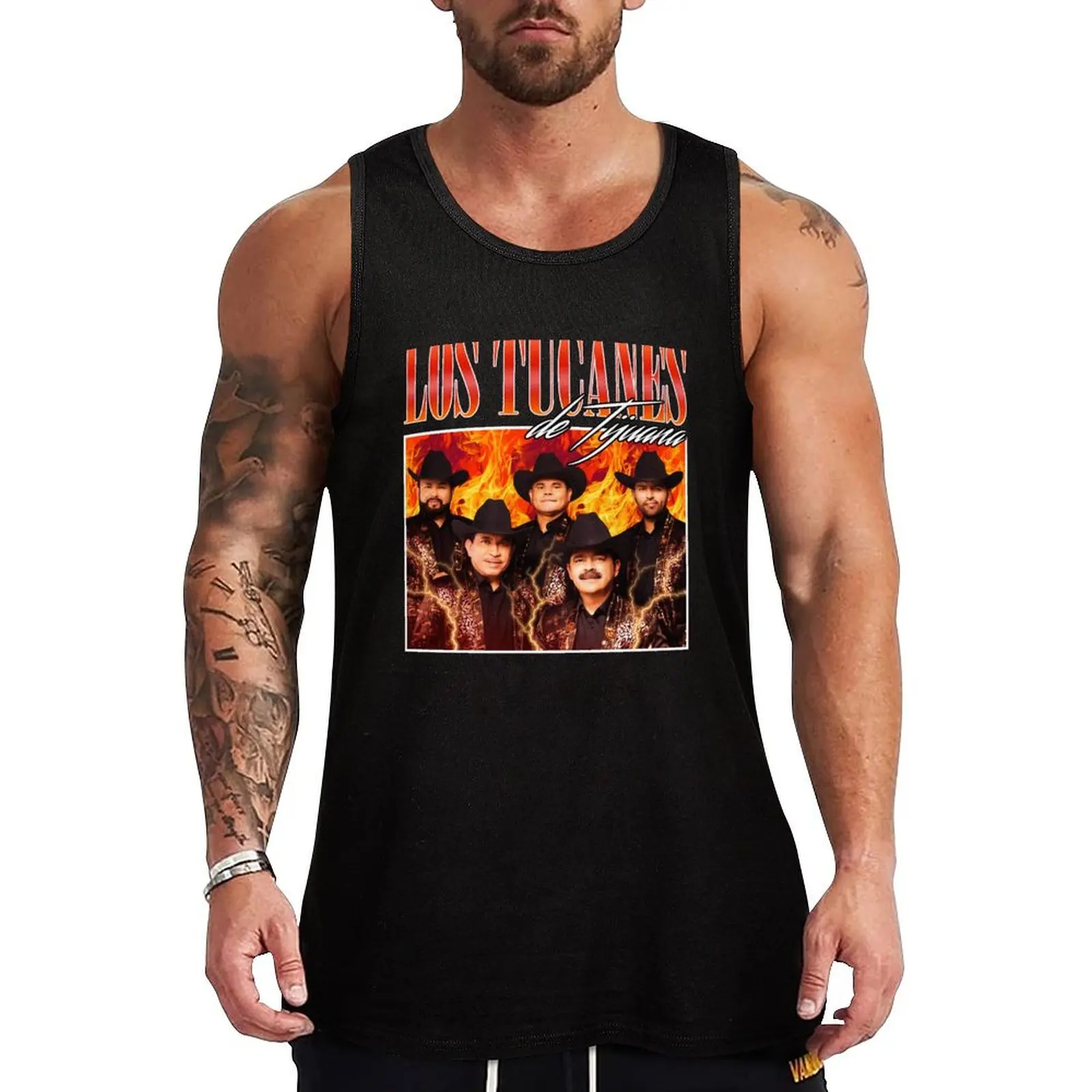 Los Tucanes de Tijuana - Camiseta sin mangas de diseño retro vintage, transpirable, atlética, para fitness