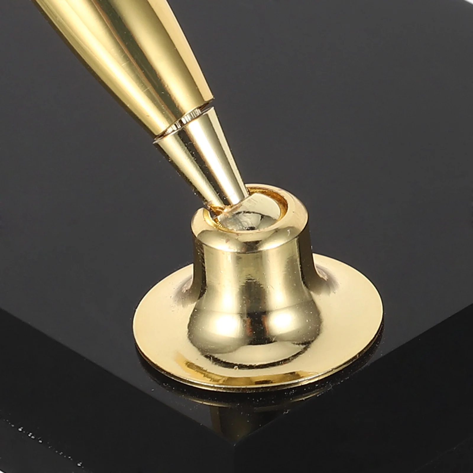 Stable Placement Signing Pen Acrylic Base Metal Ballpoint Reception Counter Guest Book Wedding Sign in Signature Pen with Stand