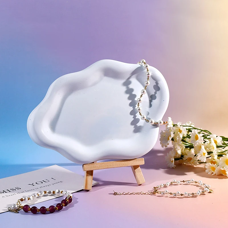 

Irregular Cloud Shape Tray Silicone Resin Mold Concrete Plate Silicone Mold DIY Gypsum Cement Candle Holder Casting Mold