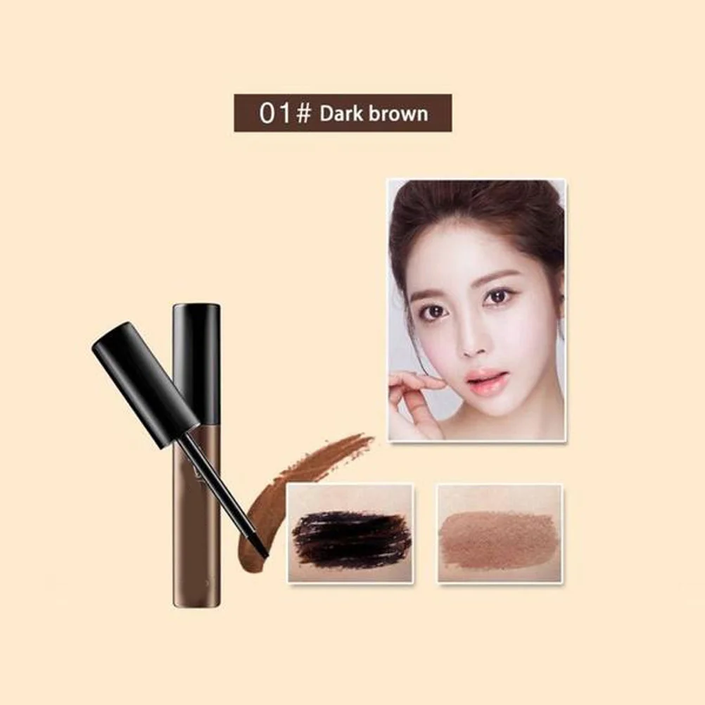 

Peel Off Eyebrow Gel Dark Brown Long-Lasting Waterproof Eye Brow Tint Flat Brush Moisturizing Natural Color Gel