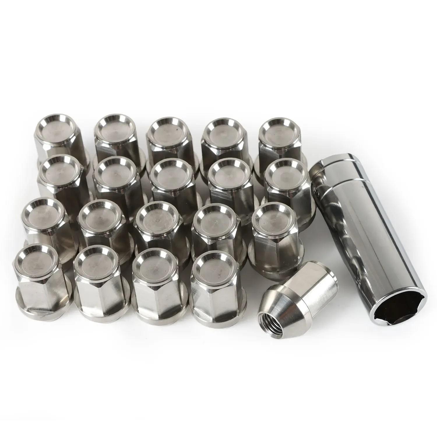 20PCS Lug Nuts M12*1.5 Wheel Nuts Hex 19mm Length 35mm 304 Stainless Steel Lug Nuts