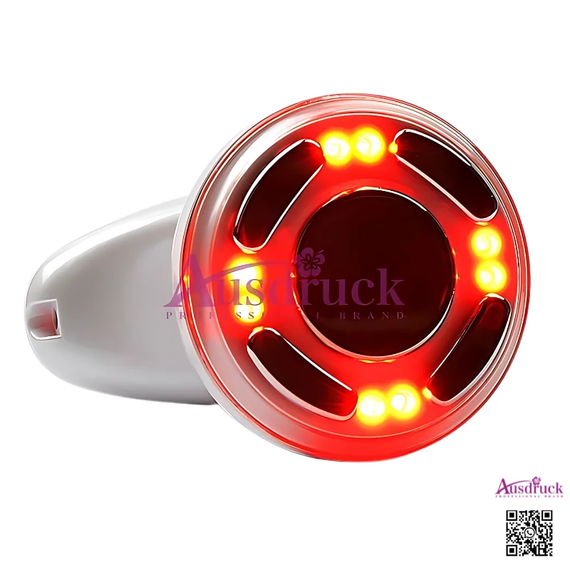 Wielofunkcyjne mini urządzenie ultradźwiękowe do kawitacji, radiofrekwencji (RF) z czerwonym światłem LED do napinania skóry i odchudzania