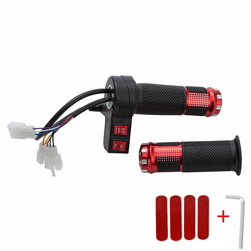 1 Pair 24V/36V/48V/64V/72V/96V electric bicycle throttle with 3 speed controller and forward reverse for ebike/scooter/tricycle