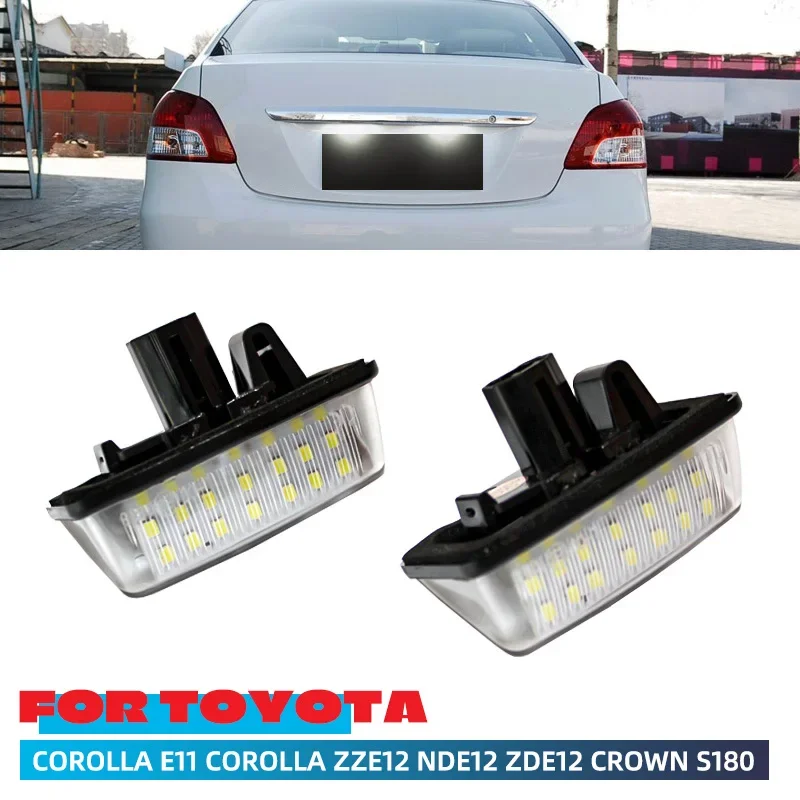 Комплект Из 2 Светодиодных Фонарей Номерного Знака Canbus Для Toyota Corolla Crown Starlet Vios Previa E11 S180 Ep91 Acr50 Gs...