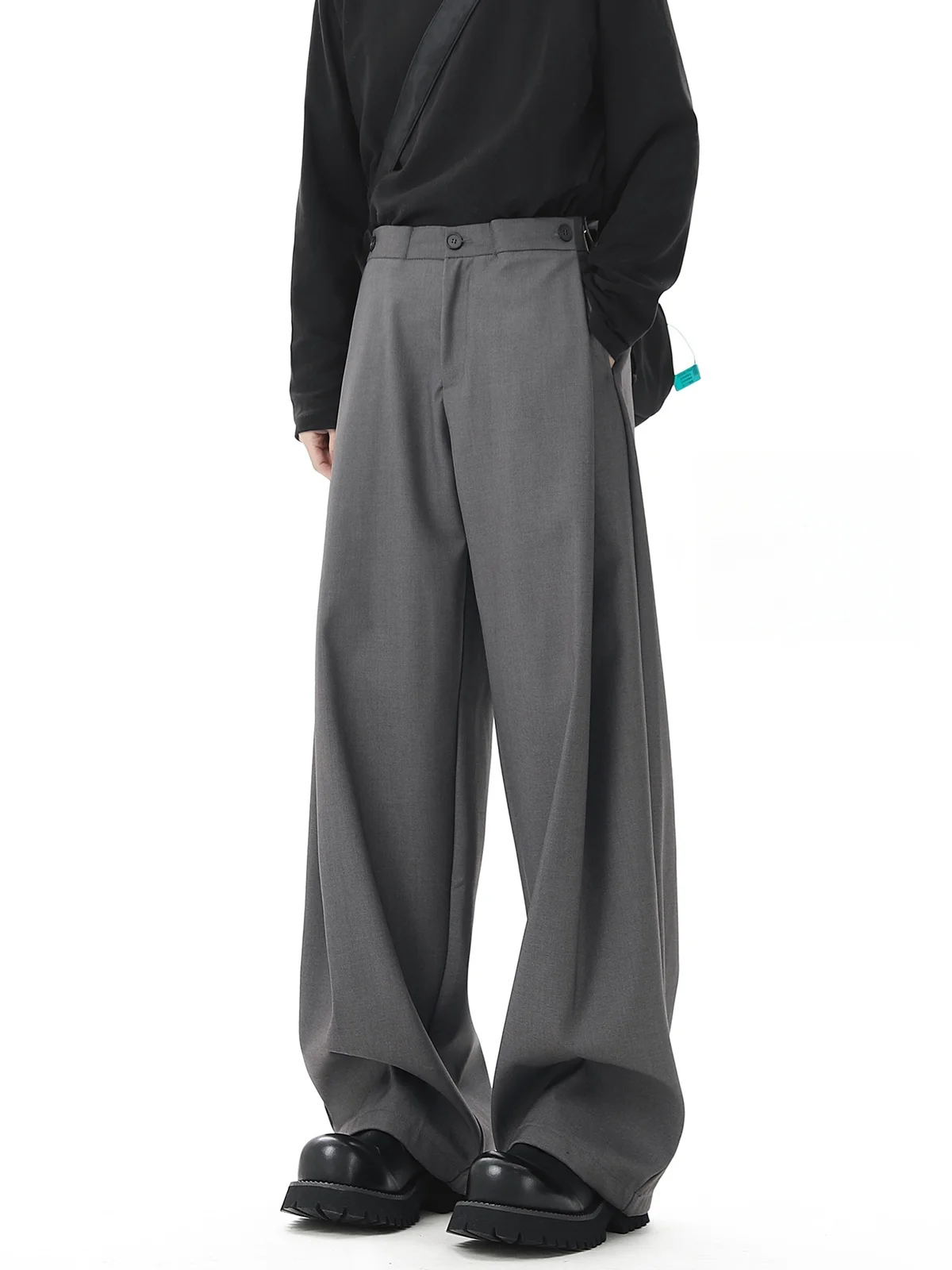 

Американские широкие брюки в стиле High Street для мужчин и женщин, повседневные, весенне-осенние, модные, свободного кроя, премиум-класса, для отдыха, с эффектом драпировки